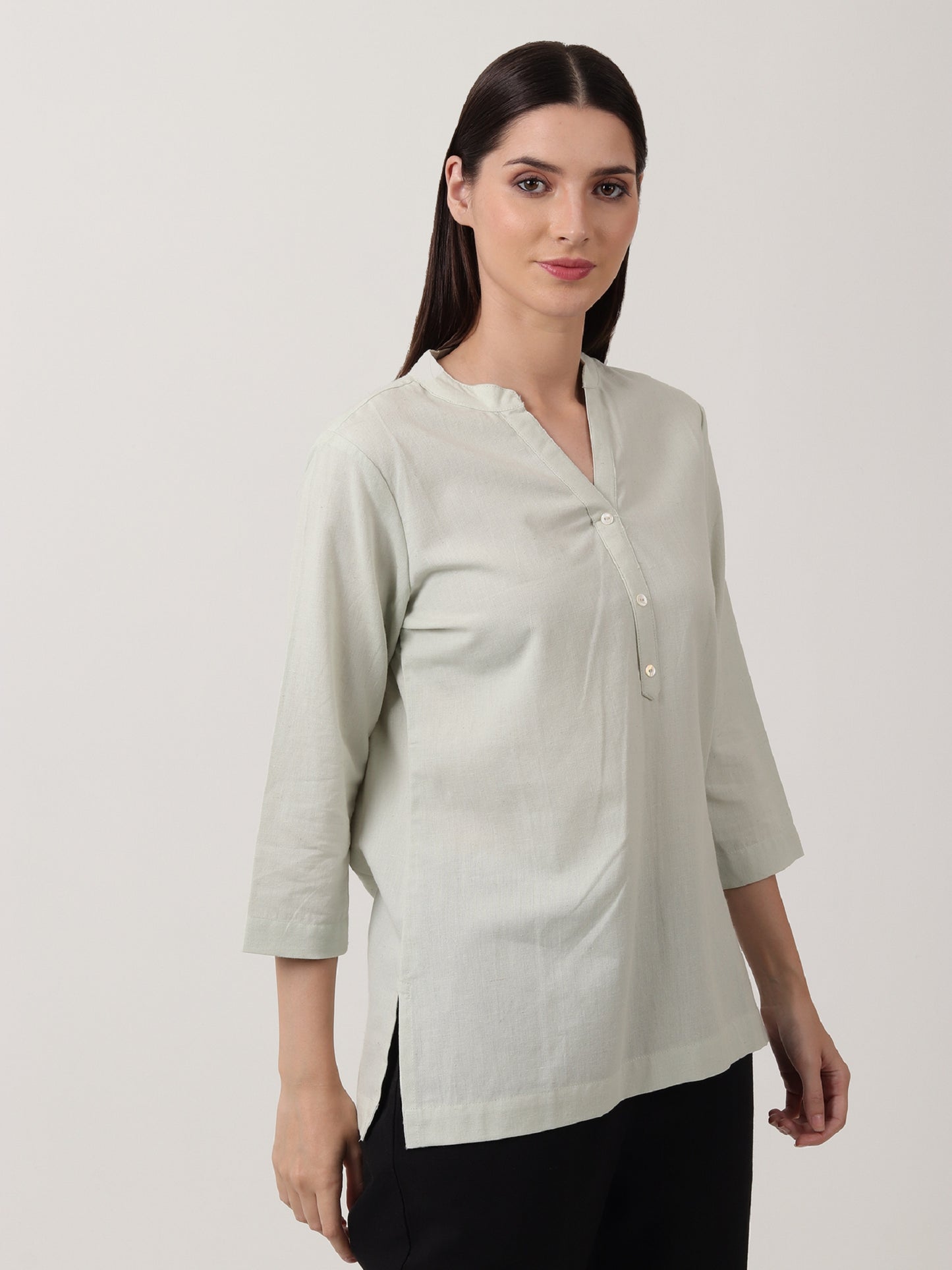 Saadho Short Kurta - Mint Green