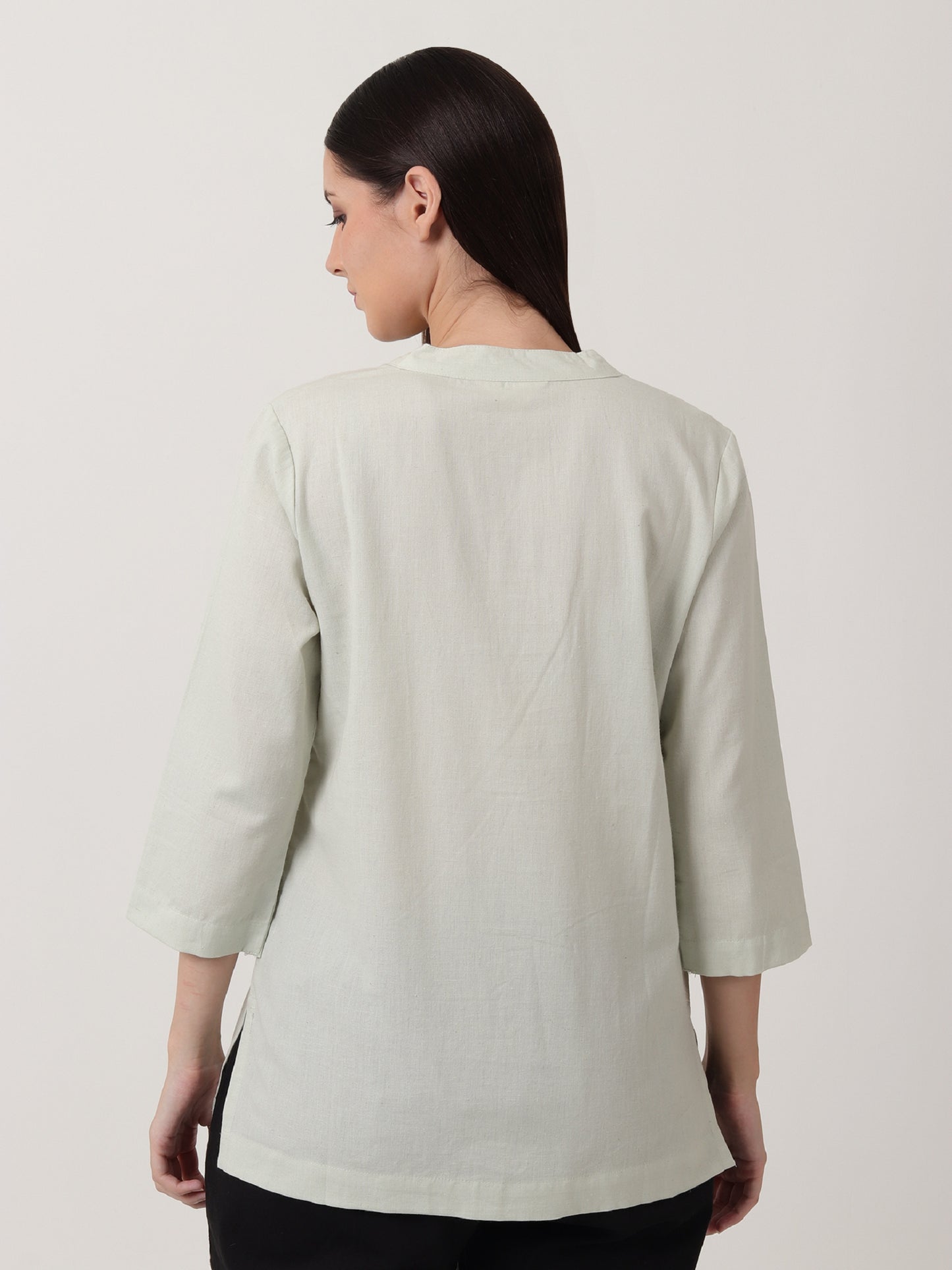 Saadho Short Kurta - Mint Green