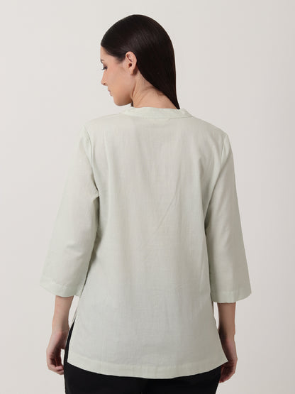 Saadho Short Kurta - Mint Green