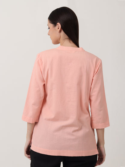 Saadho Short Kurta - Peach
