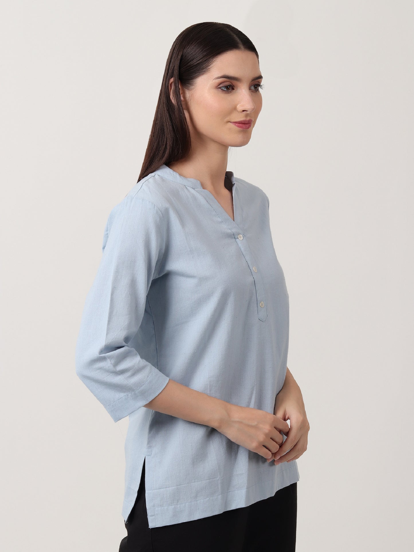 Saadho Short Kurta - Sky Blue