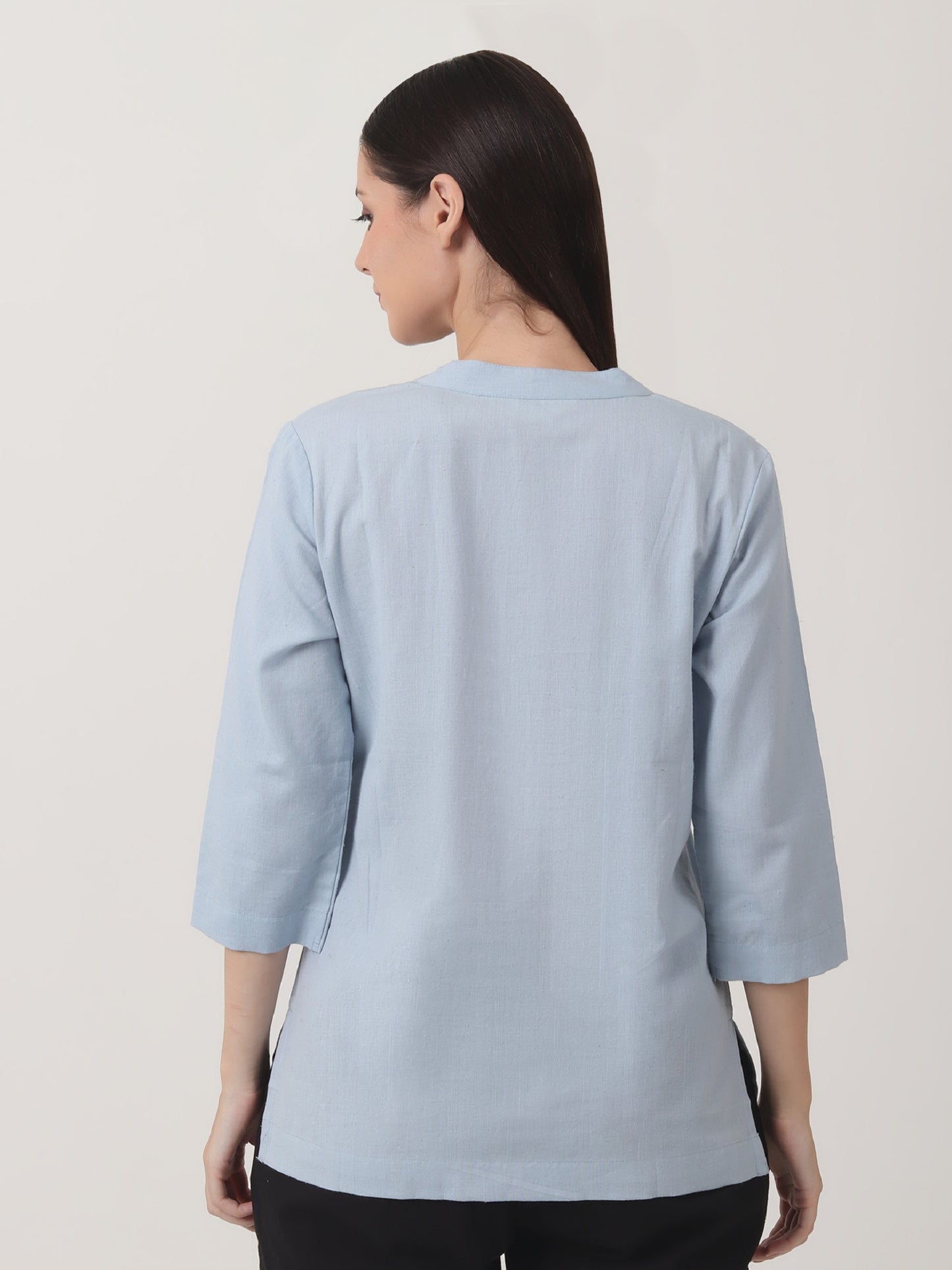 Saadho Short Kurta - Sky Blue