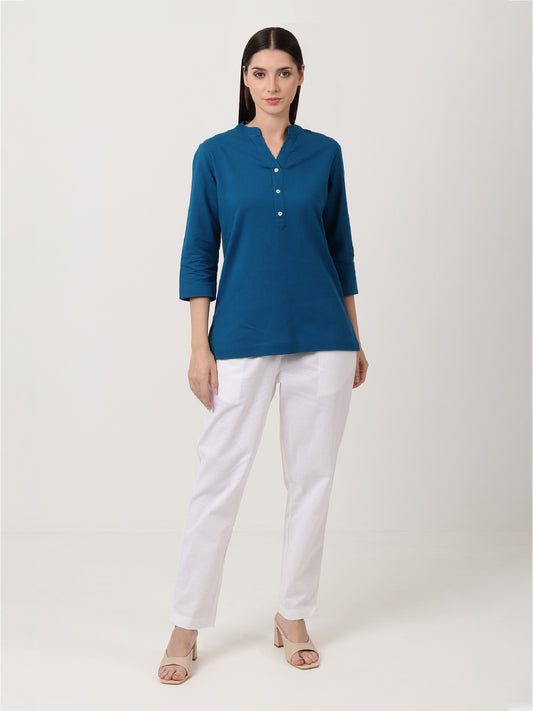 Saadho Short Kurta - Turqoise