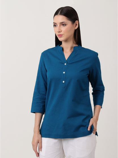 Saadho Short Kurta - Turqoise