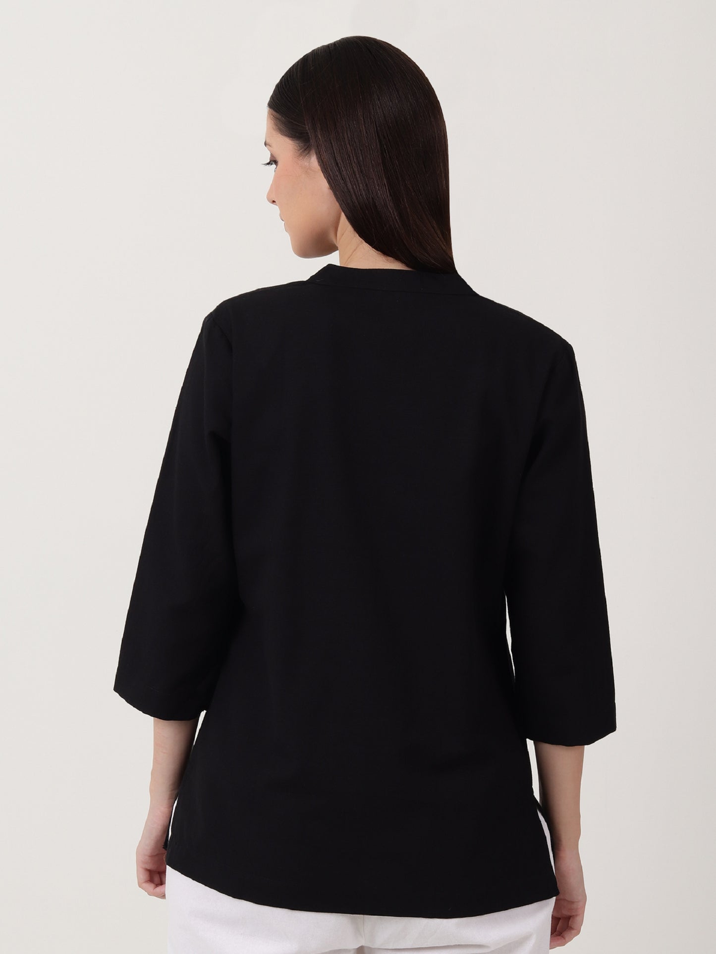 Saadho Short Kurta - Black